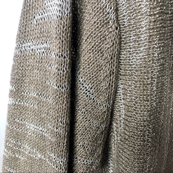 Pure Jill open front space dye sweater taupe Large - Picture 6 of 9